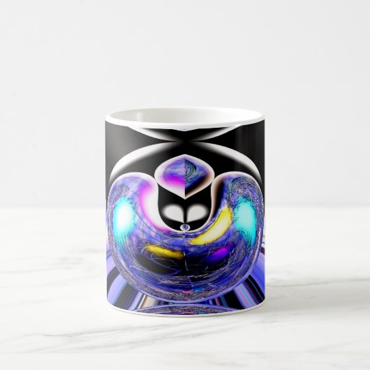 Alien celestial-kattenkunst koffiemok (Center)