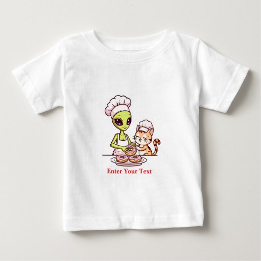 Alien Chef Kat Donut Kawaii Ontwerp (Voorkant)