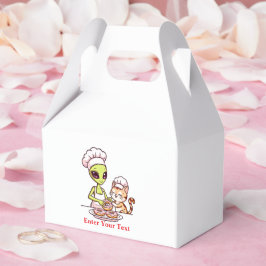 Alien Chef Kat Donut Kawaii Ontwerp Bedankdoosjes