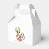 Alien Chef Kat Donut Kawaii Ontwerp Bedankdoosjes (Voorkant Zijde)