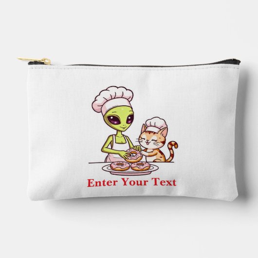 Alien Chef Kat Donut Kawaii Ontwerp Etui (Voorkant)