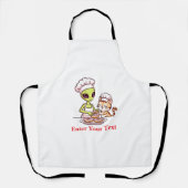 Alien Chef Kat Donut Kawaii Ontwerp Schort (Voorkant)