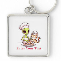 Alien Chef Kat Donut Kawaii Ontwerp