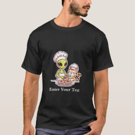 Alien Chef Kat Donut Kawaii Ontwerp T-shirt
