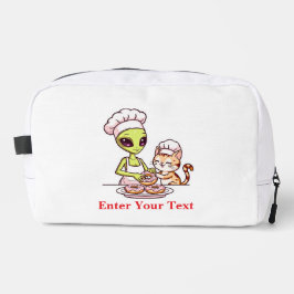 Alien Chef Kat Donut Kawaii Ontwerp Toilettasje
