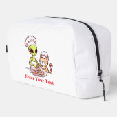 Alien Chef Kat Donut Kawaii Ontwerp Toilettasje (Rechterhoek)