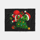 Alien Christmas Tree Xmas Lights Funny Holiday Men Fleece Deken (Voorkant (Horizontaal))