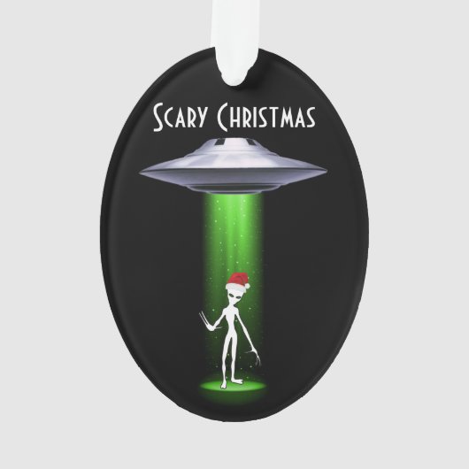 Alien Christmas 🛸 UFO Grappig Feestelijk Fabulous Ornament (achterkant)
