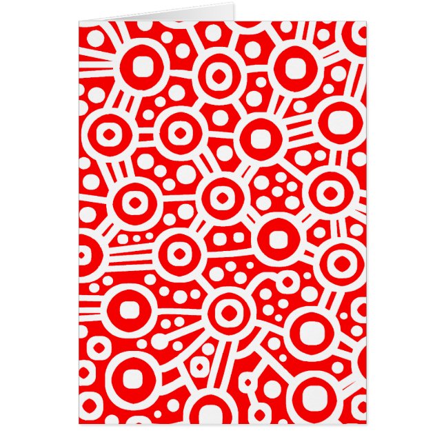 Alien Circuit Abstract - wit op rood (Voorkant)