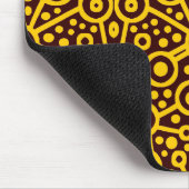 Alien Circuit II - Amber op donkerbruin Muismat (Hoek)