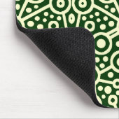 Alien Circuit II - Cream on Dark Green Muismat (Hoek)