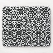 Alien Circuit III - Zwart op wit Muismat (Voorkant)