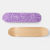Alien Circuit - White op Violet Skateboard (Horizontaal)