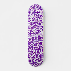 Alien Circuit - White op Violet Skateboard
