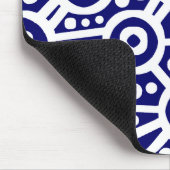 Alien Circuit - wit op diep blauw Muismat (Hoek)