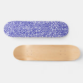 Alien Circuit - wit op diep blauw Persoonlijk Skateboard (Horizontaal)