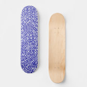 Alien Circuit - wit op diep blauw Persoonlijk Skateboard (Voorkant)