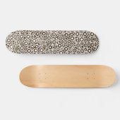 Alien Circuit - Wit op Donkerbruin Persoonlijk Skateboard (Horizontaal)