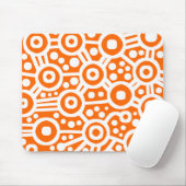 Alien Circuit - Wit op Oranje Muismat (Met muis)