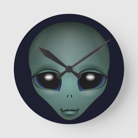 Alien Clock ET Gift Alien Decor Alien Gifts Ronde Klok (Voorkant)