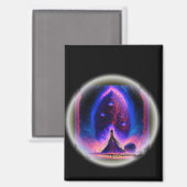 Alien Cocoon zweeft boven Pyramid Crowd Watches Magneet (Voorkant / Achterkant)