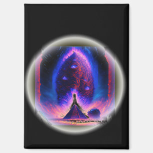 Alien Cocoon zweeft boven Pyramid Crowd Watches Magneet