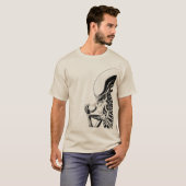 Alien Coffee: grappige sci-fi horror parodie T-shirt (Voorkant volledig)