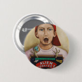 Alien Cookies afgewerkt schilderij Ronde Button 5,7 Cm (Voorkant /achterkant)