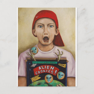 Alien Cookies Briefkaart