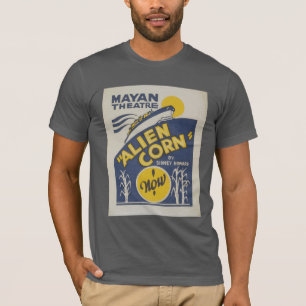 Alien Corn Adverteren breedbeeldtheater T-shirt