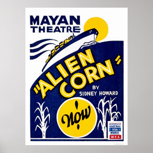 Alien Corn Drama 1938 WPA Poster (Voorkant)