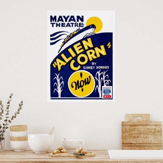 Alien Corn Drama 1938 WPA Poster (Keuken)