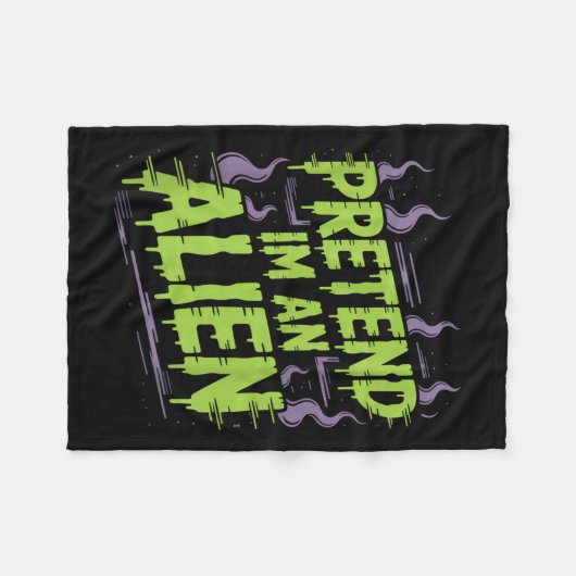 Alien Costume  Fleece Deken (Voorkant (Horizontaal))