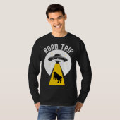 Alien cow abduction UFO spaceship Road trip T-shirt (Voorkant volledig)