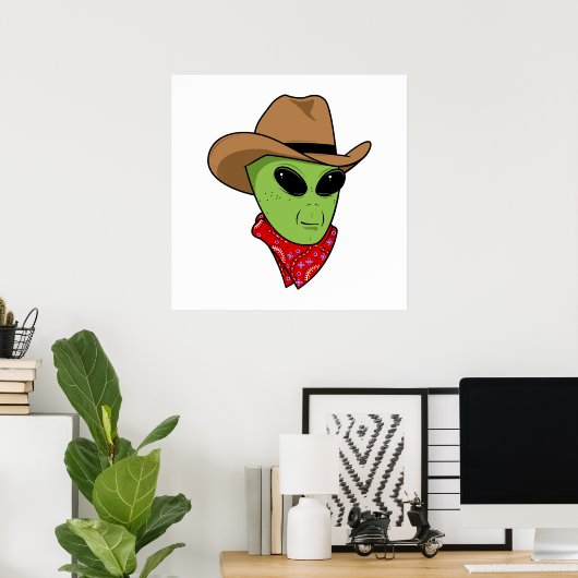 Alien Cowboy Poster (Thuiskantoor)