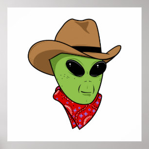 Alien Cowboy Poster