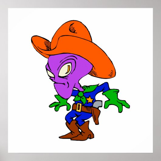Alien Cowboy Poster (Voorkant)