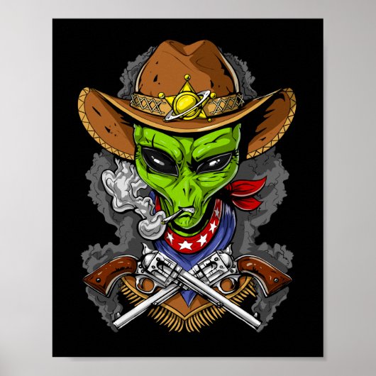 Alien Cowboy Poster (Voorkant)