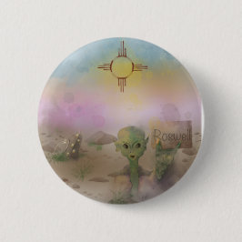 Alien Crash ruimteschip Roswell New Mexico Ronde Button 5,7 Cm
