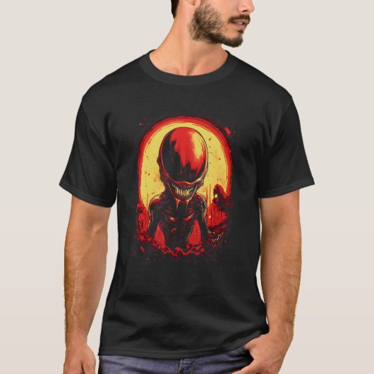 Alien Creature Extraterrestrial by Haunted Horror  T-shirt (Voorkant)