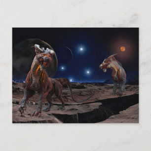 Alien Creature Planet Scary Briefkaart