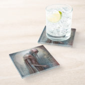 Alien Creature Science Fotion Glazen Onderzetter (Schuin)