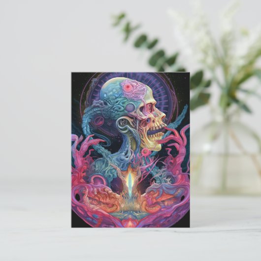 Alien Creature Surreal Horror Art Briefkaart (Staand voorkant)