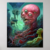Alien Creature Surreal Horror Art Poster (Voorkant)