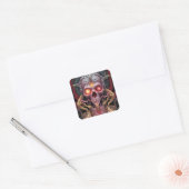 Alien Creature Surreal Horror Art Vierkante Sticker (Envelop)