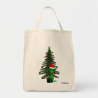 Alien Creatures Santa Canvas tas
