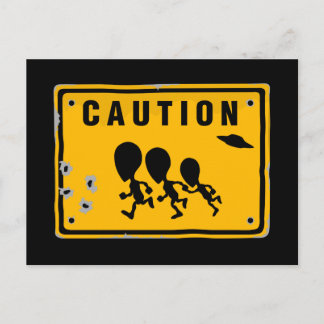 Alien Crossing Sign Briefkaart