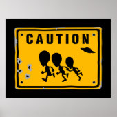 Alien Crossing Sign Poster (Voorkant)