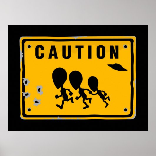 Alien Crossing Sign Poster (Voorkant)