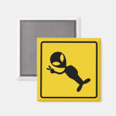 Alien Crossing Zone Magnet (Voorkant / Achterkant)